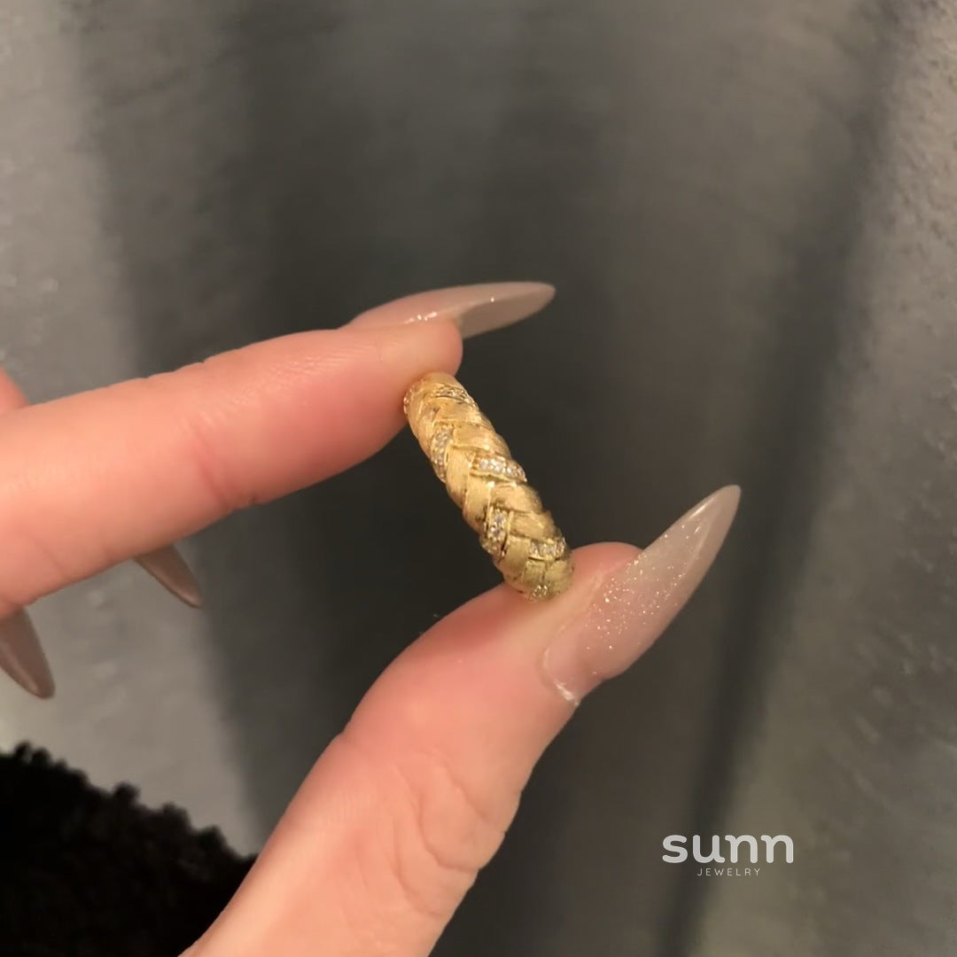 Gianni Braided Wheat Ring [40DGFEUJ]