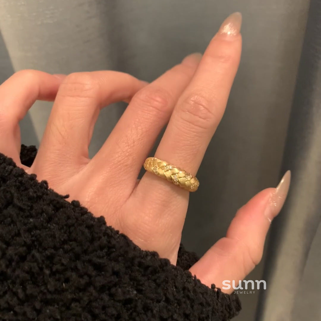 Gianni Braided Wheat Ring [4V8ITMZF]