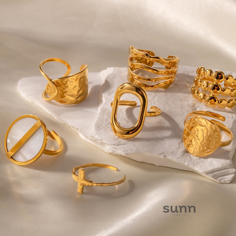 Giavana Stainless Steel Band Ring [2TG1G5AF]