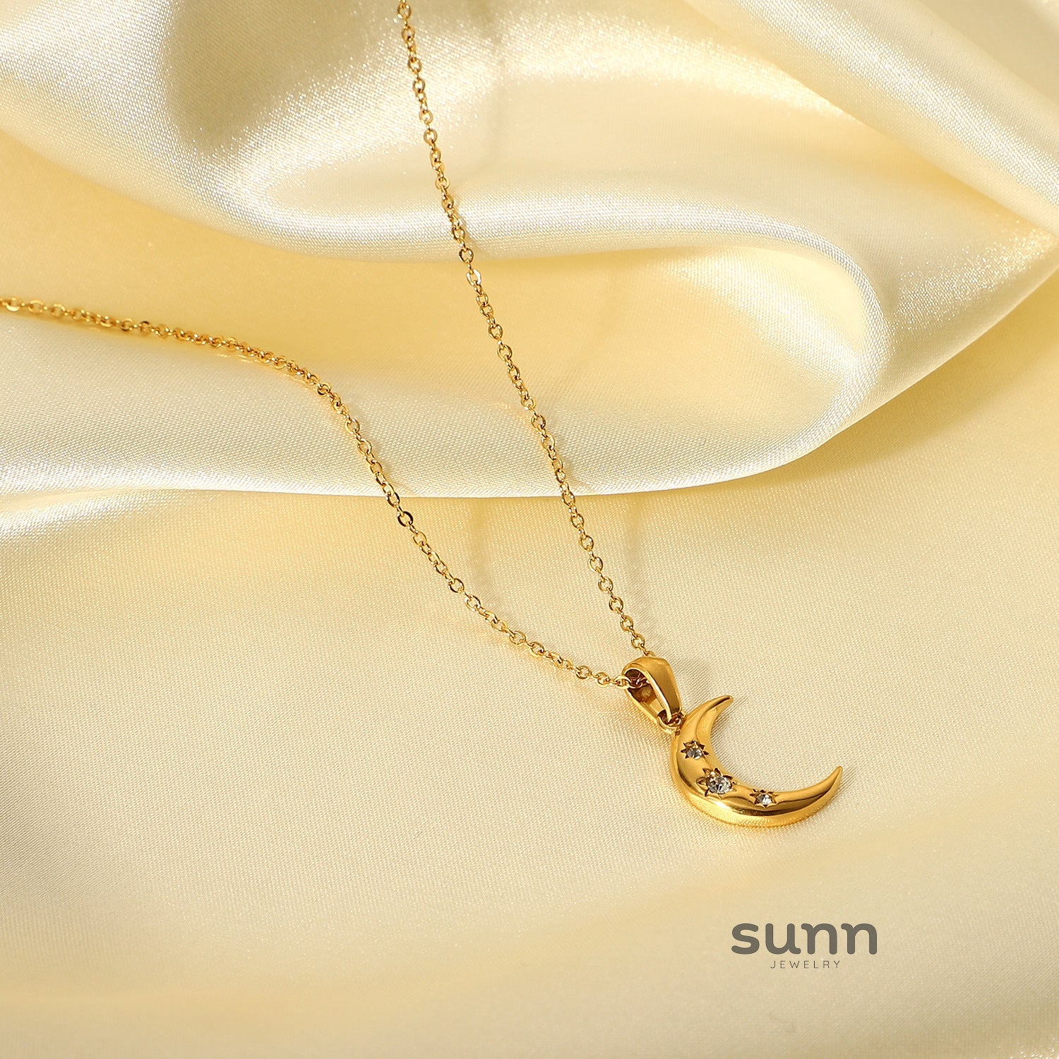 Giavonna Layered Moon Necklace