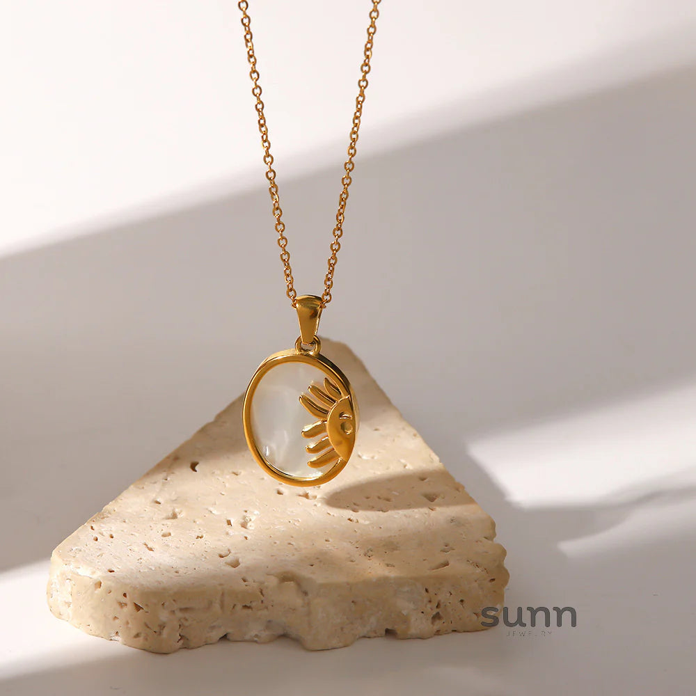 Giavonna Mother-of-Pearl Heart Necklace