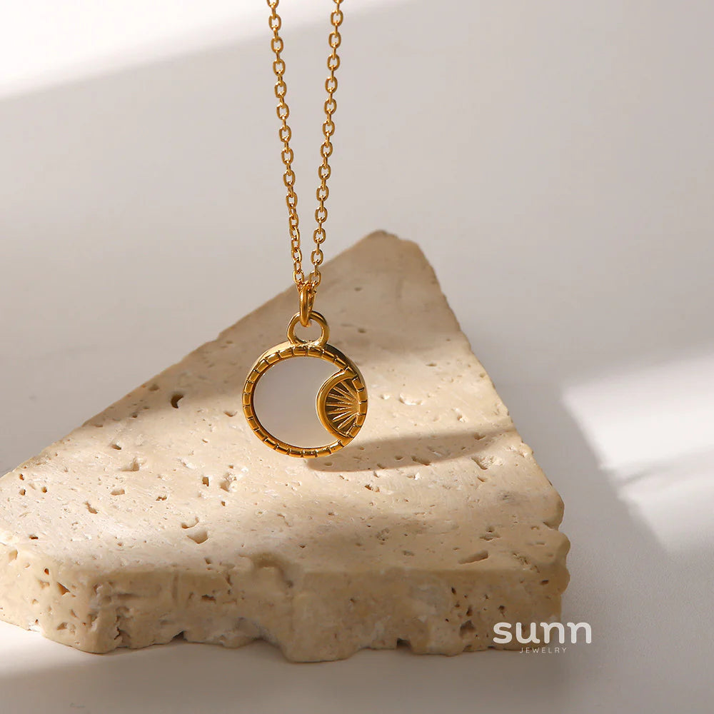 Giavonna Mother-of-Pearl Heart Necklace