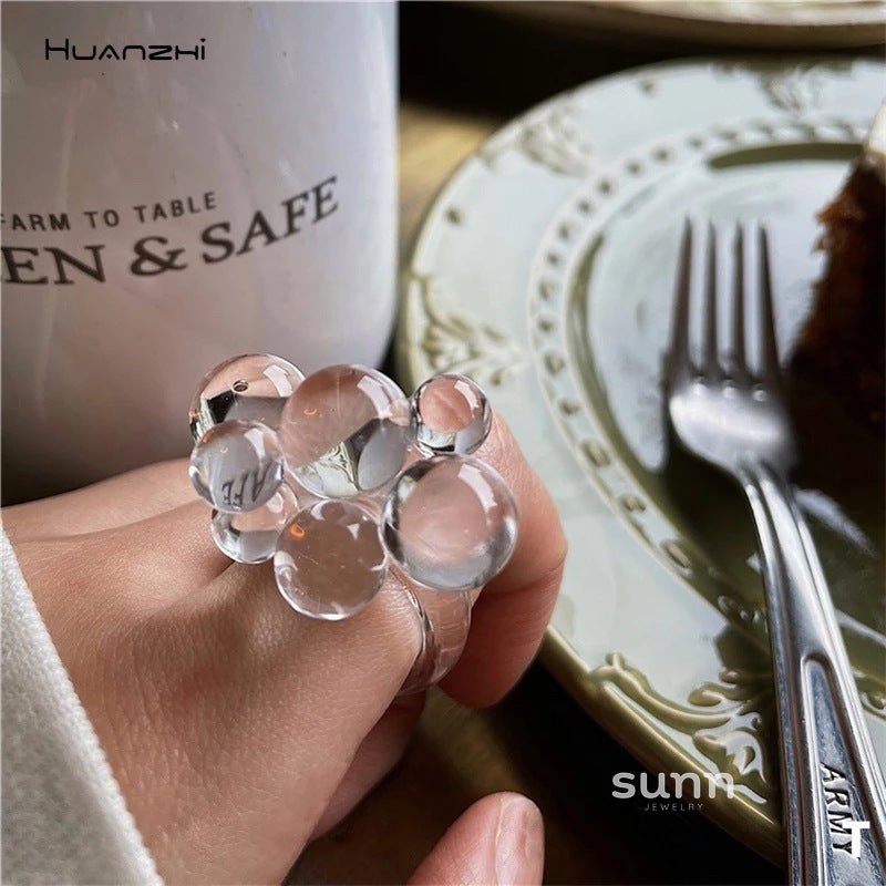 Gionna Acrylic Flower Ring [S3BT8HF5]