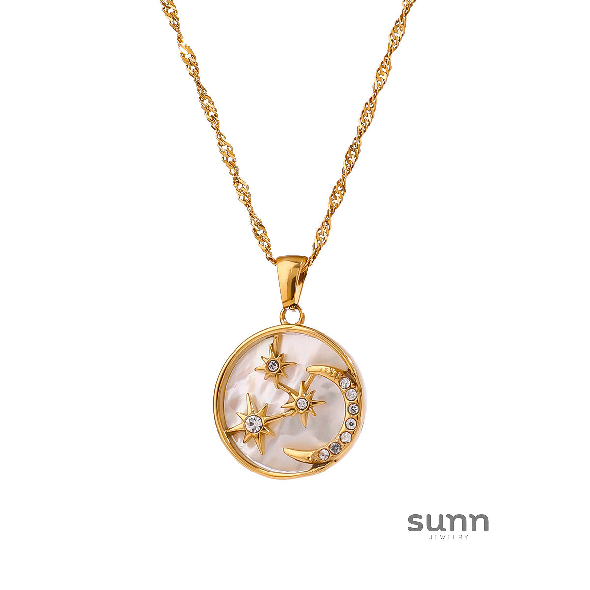 Giorgia Iridescent Moon Necklace [Y6ZRKR5N]