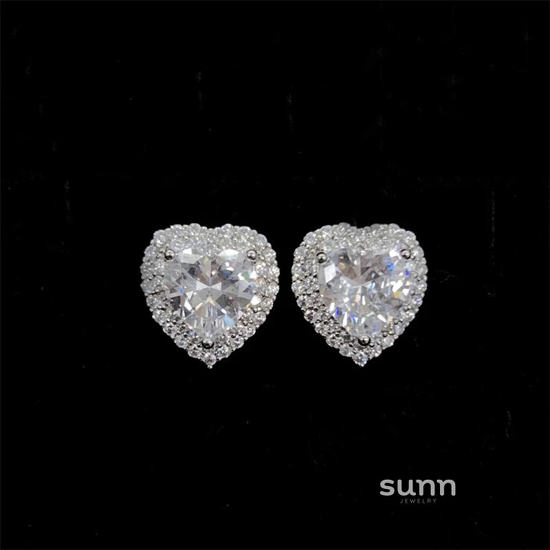 Gisella Colorful Gemstone Heart Studs
