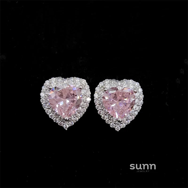 Gisella Colorful Gemstone Heart Studs
