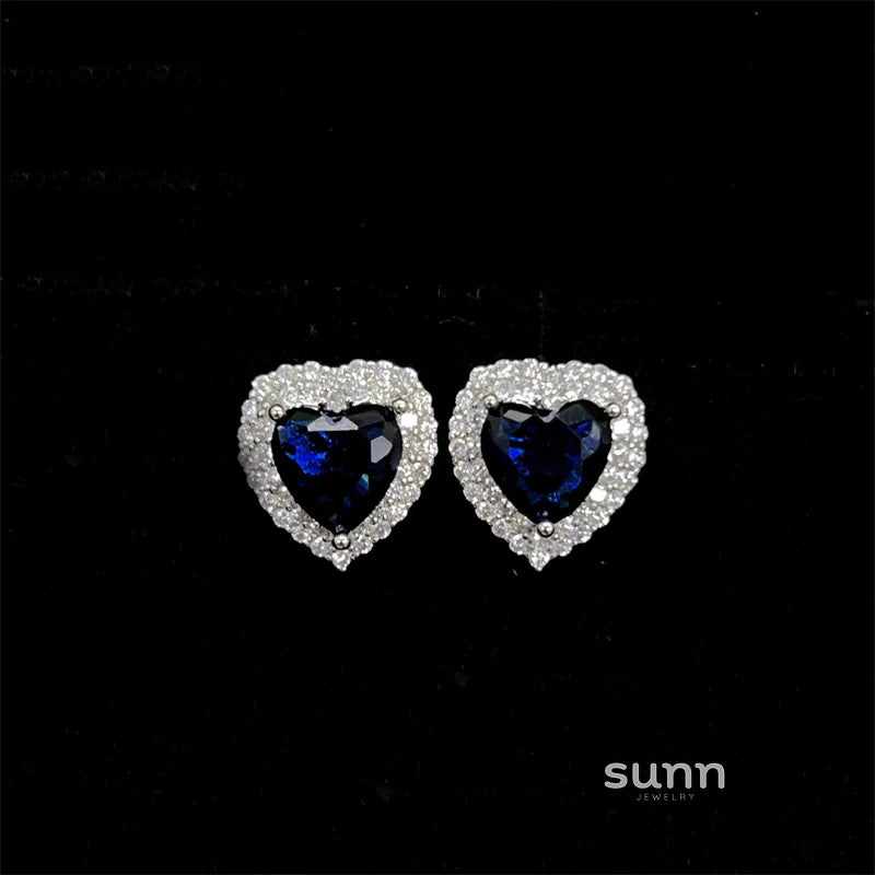 Gisella Colorful Gemstone Heart Studs