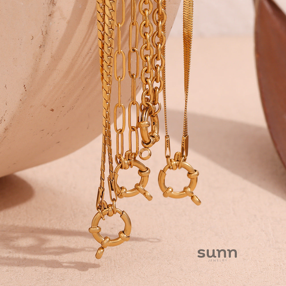 Gittel Gold Blade Chain Necklace [FU9BNIL8]