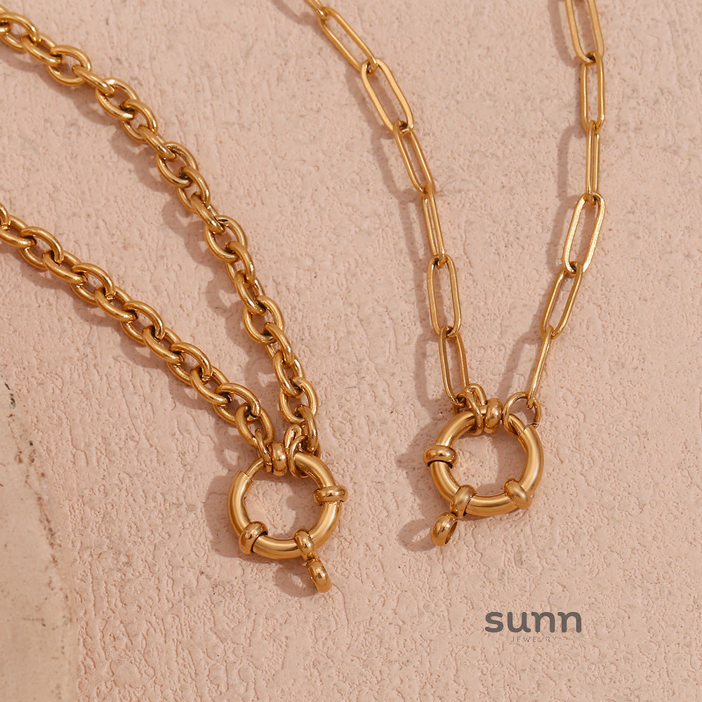 Gittel Gold Blade Chain Necklace [RO13CZ7M]