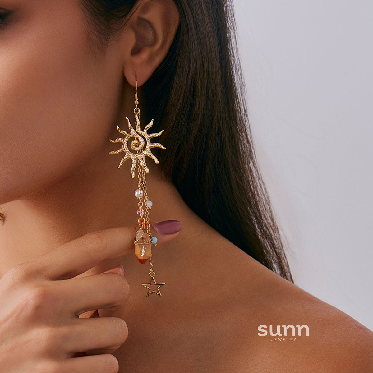 Gloria Geometric Drop Earrings [A0WECBJO]