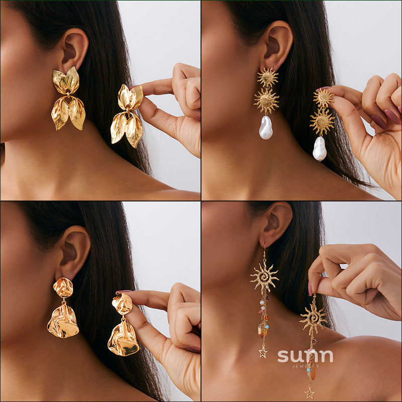 Gloria Geometric Drop Earrings [5AGQ3DL6]