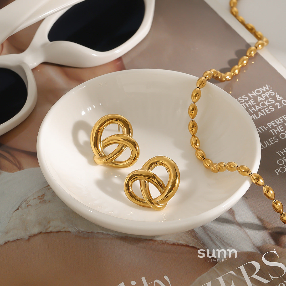 Gloria Heart Hoop Earrings [QESX29H4]