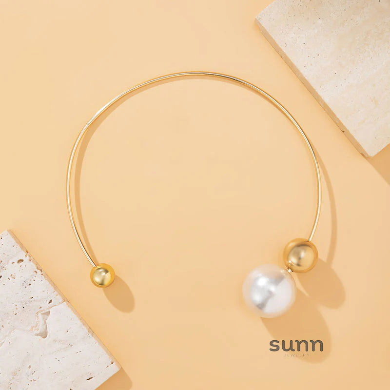 Gloria Pearl Choker Necklace