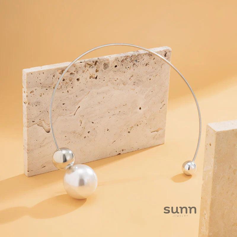 Gloria Pearl Choker Necklace