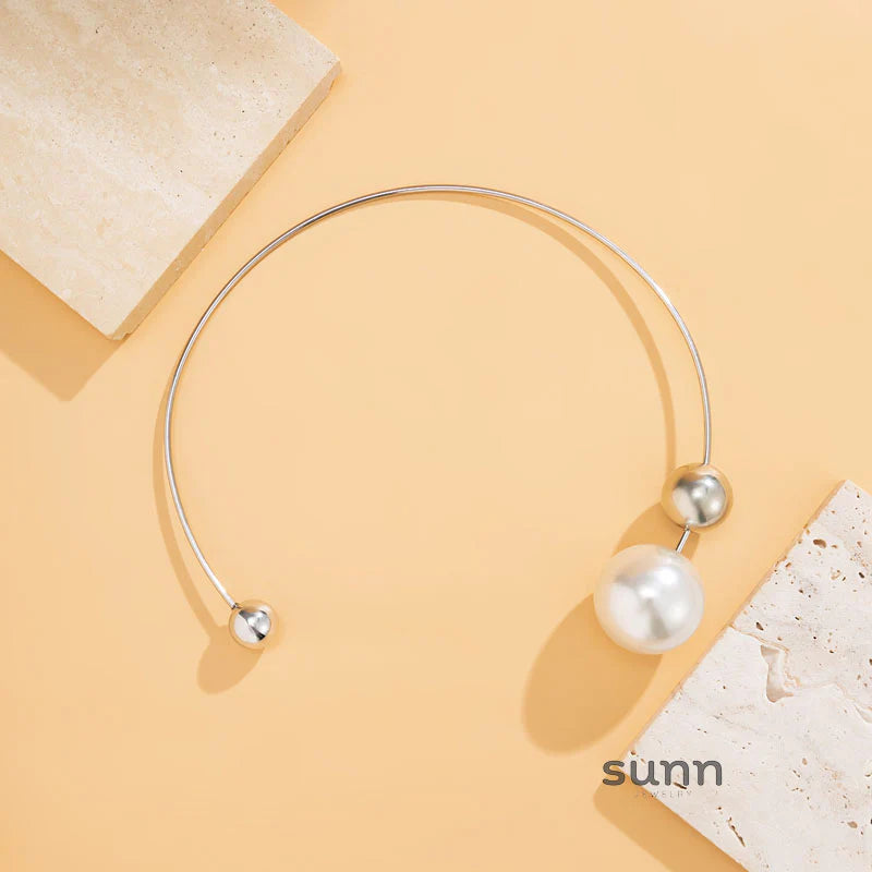 Gloria Pearl Choker Necklace