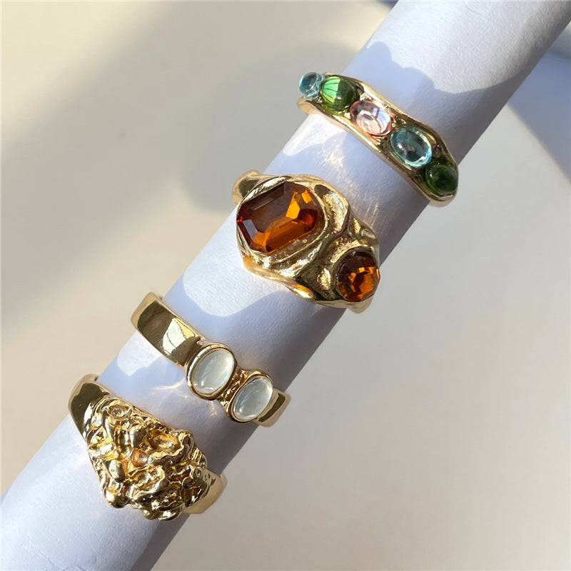 Gloriana Multi-Color Geometric Ring Set [NWKY05DA]