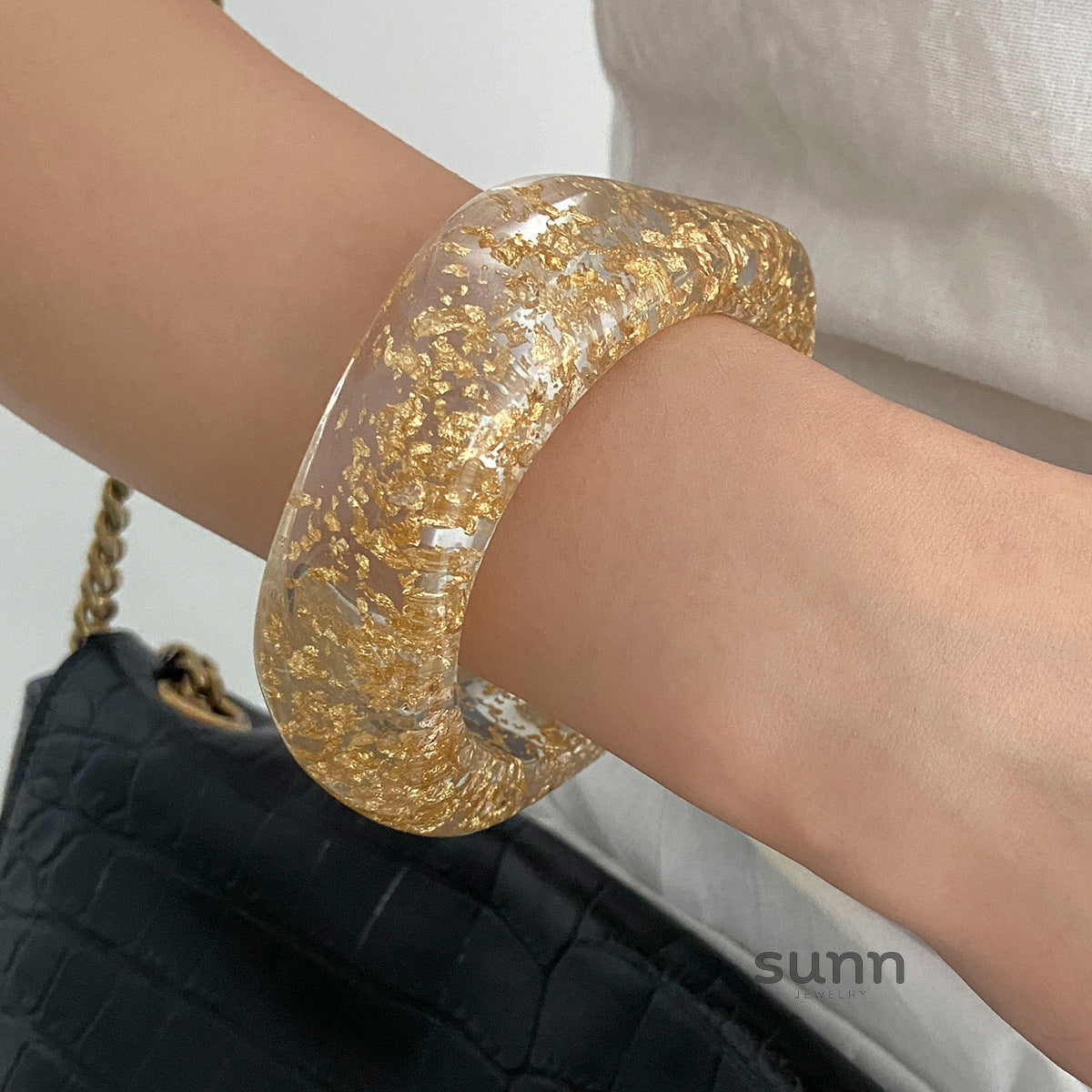 Glorianna Irregular Glitter Cuff Bracelet [71OS6HFM]