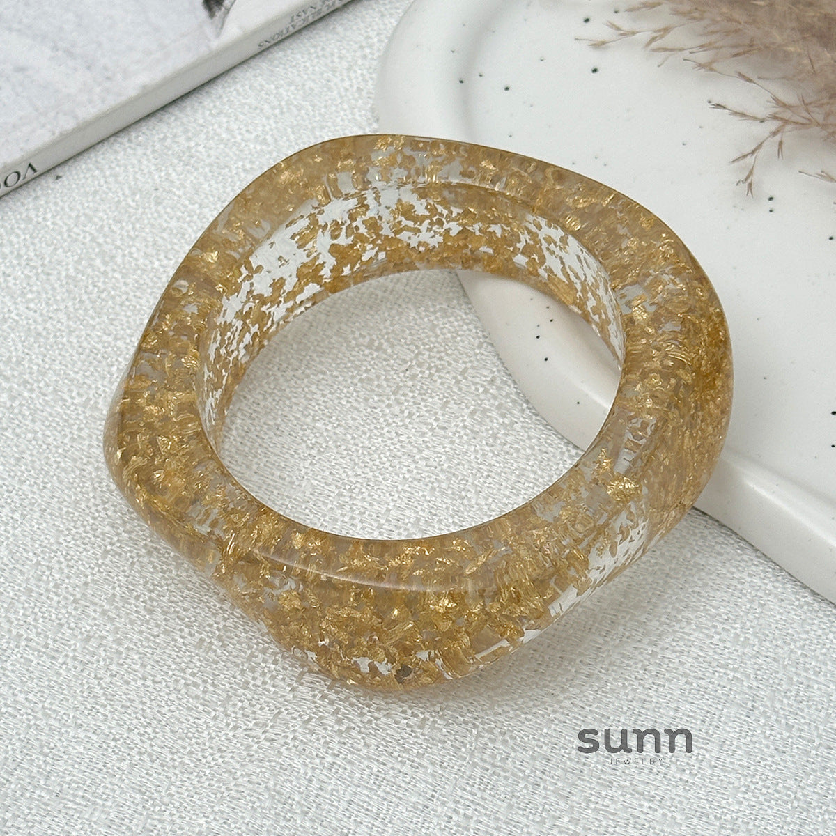 Glorianna Irregular Glitter Cuff Bracelet [1HUMSFQY]