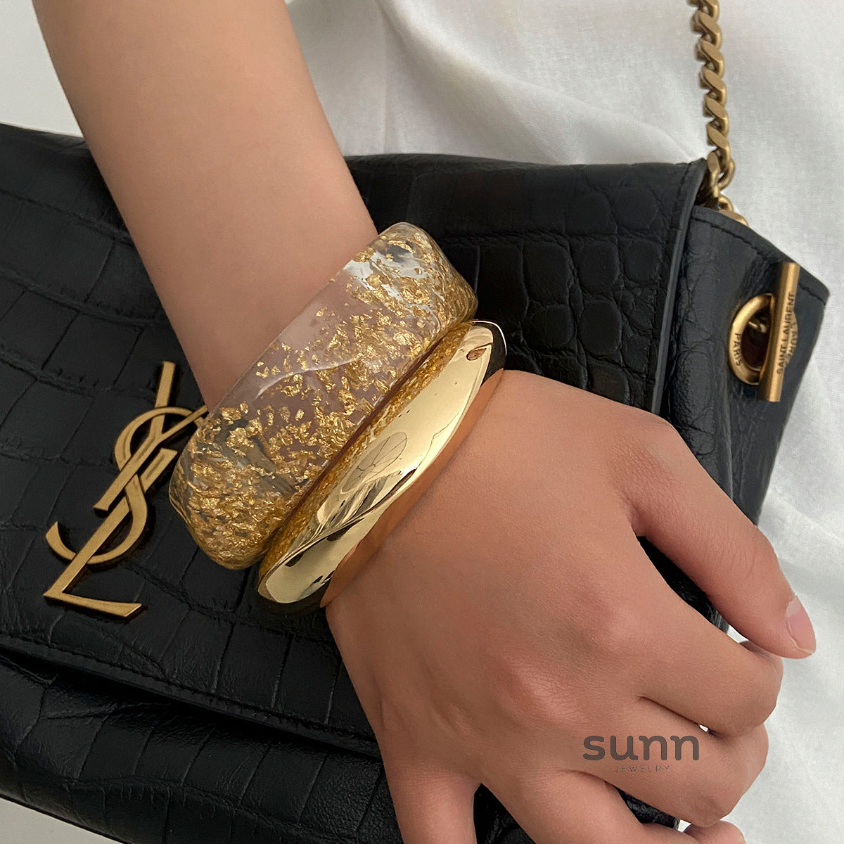 Glorianna Irregular Glitter Cuff Bracelet [IAG27XJ1]