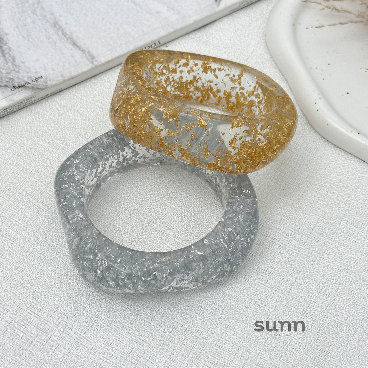 Glorianna Irregular Glitter Cuff Bracelet [ZSZ418RE]