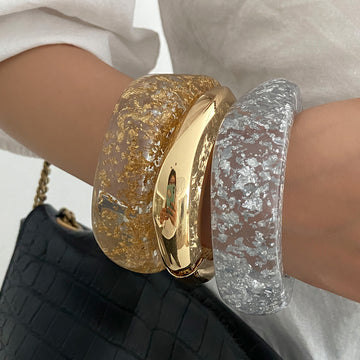 Glorianna Irregular Glitter Cuff Bracelet [WETYBK9H]