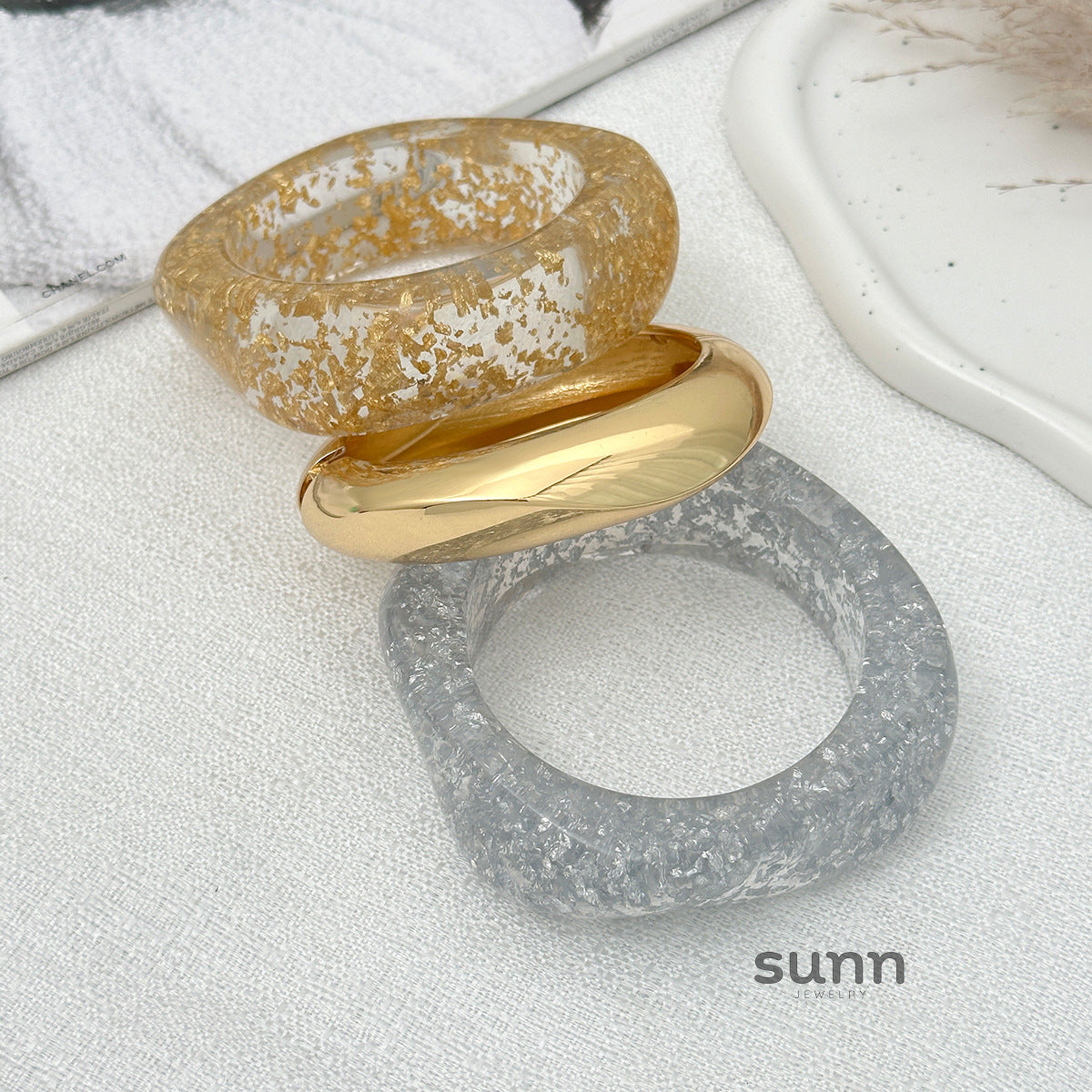 Glorianna Irregular Glitter Cuff Bracelet [TP4PCTVF]
