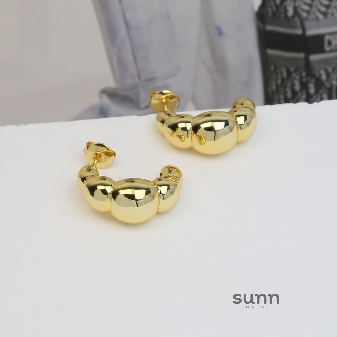 Glory Golden Croissant Earrings [IJ94H449]