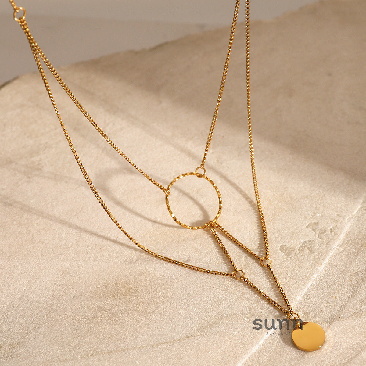 Grace Layered Chain Necklace [U664HA6U]