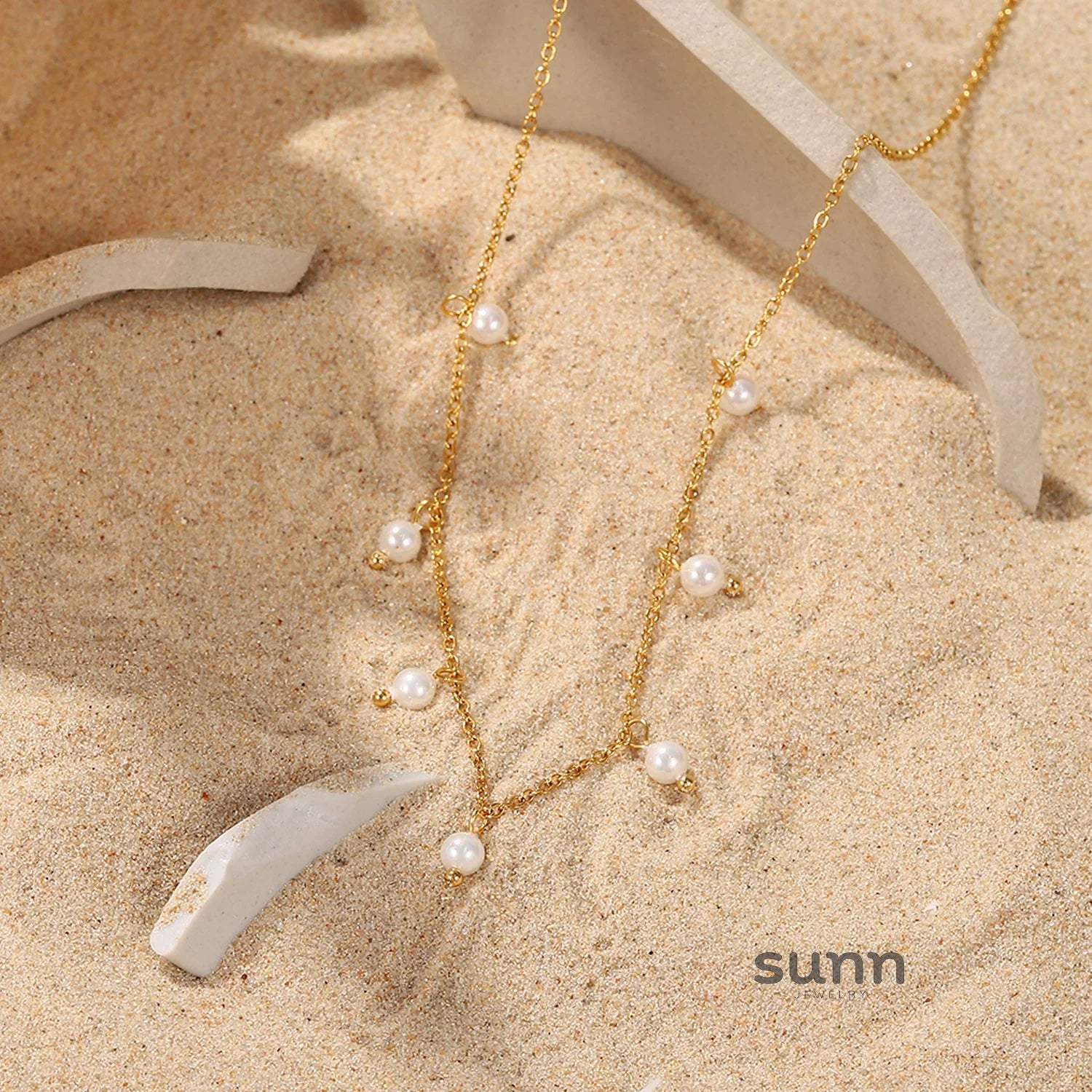 Gracee Pearl Tassel Layered Necklace