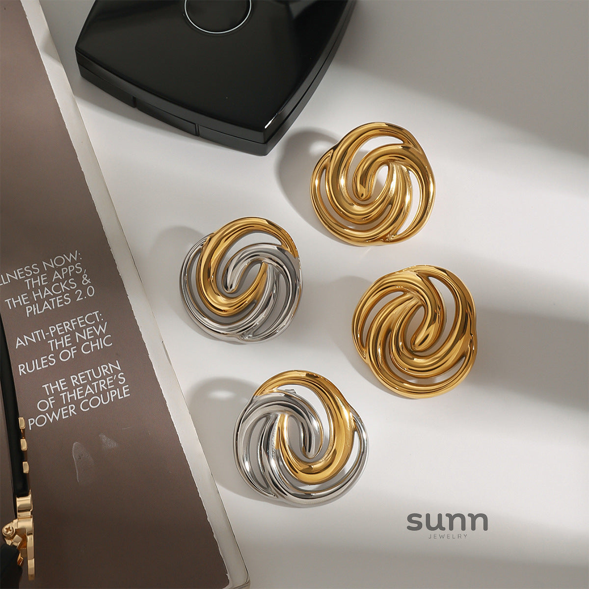 Gracelyn 18K Gold Cross Earrings [RIP5O6N3]