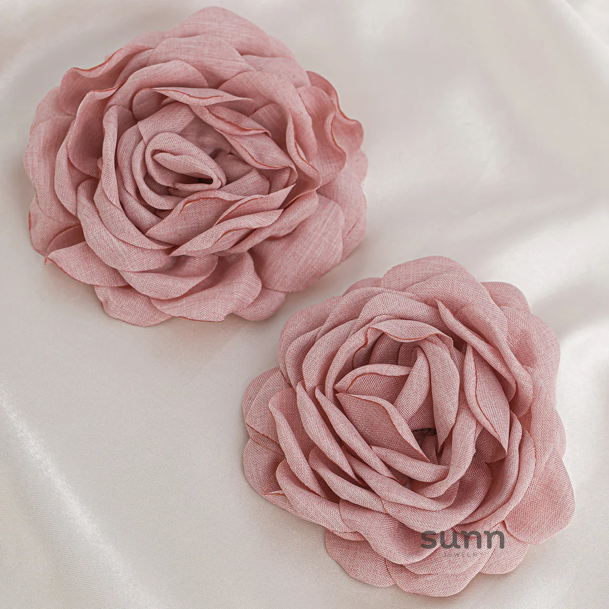 Gracelynne Fabric Rose Stud Earrings
