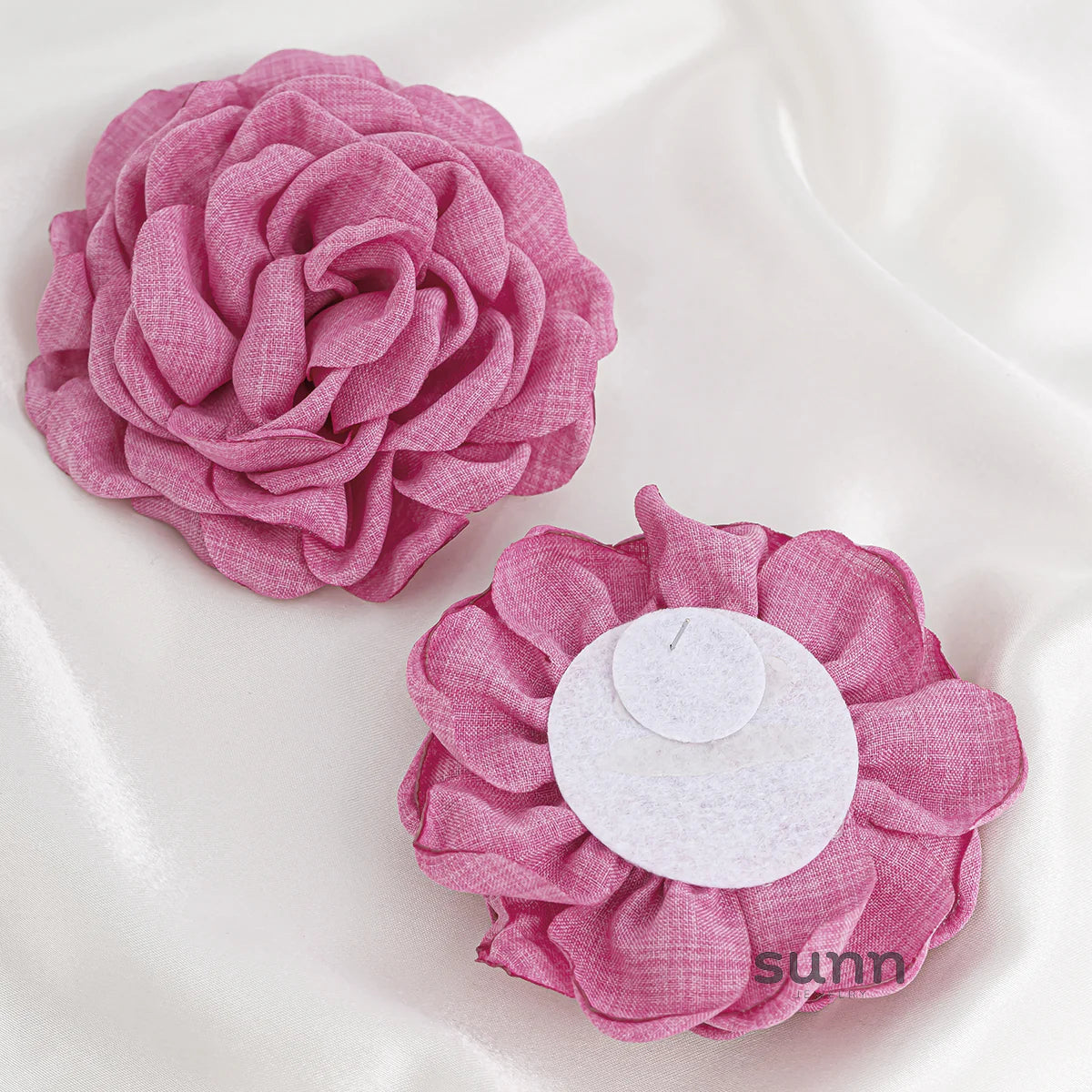 Gracelynne Fabric Rose Stud Earrings