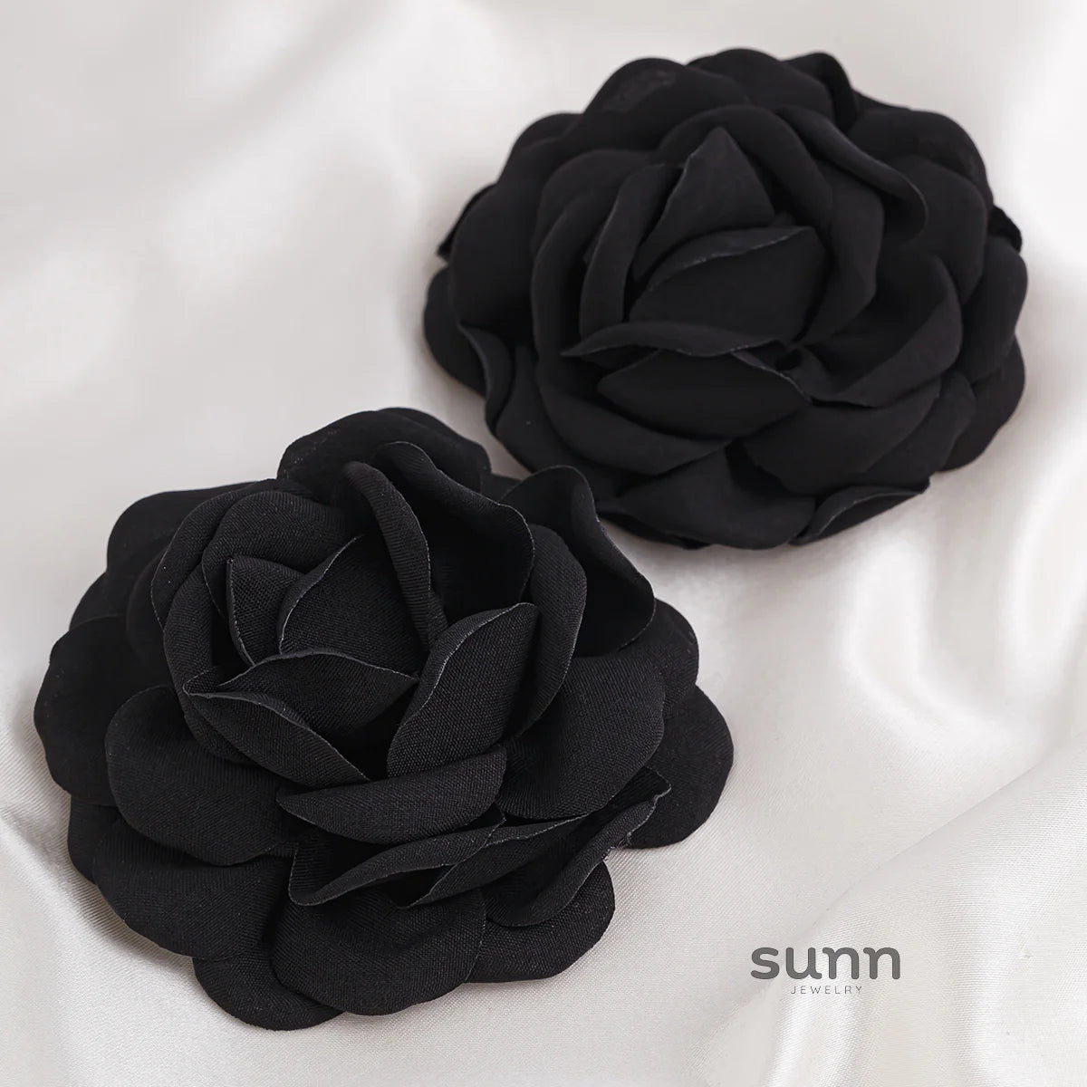 Gracelynne Fabric Rose Stud Earrings