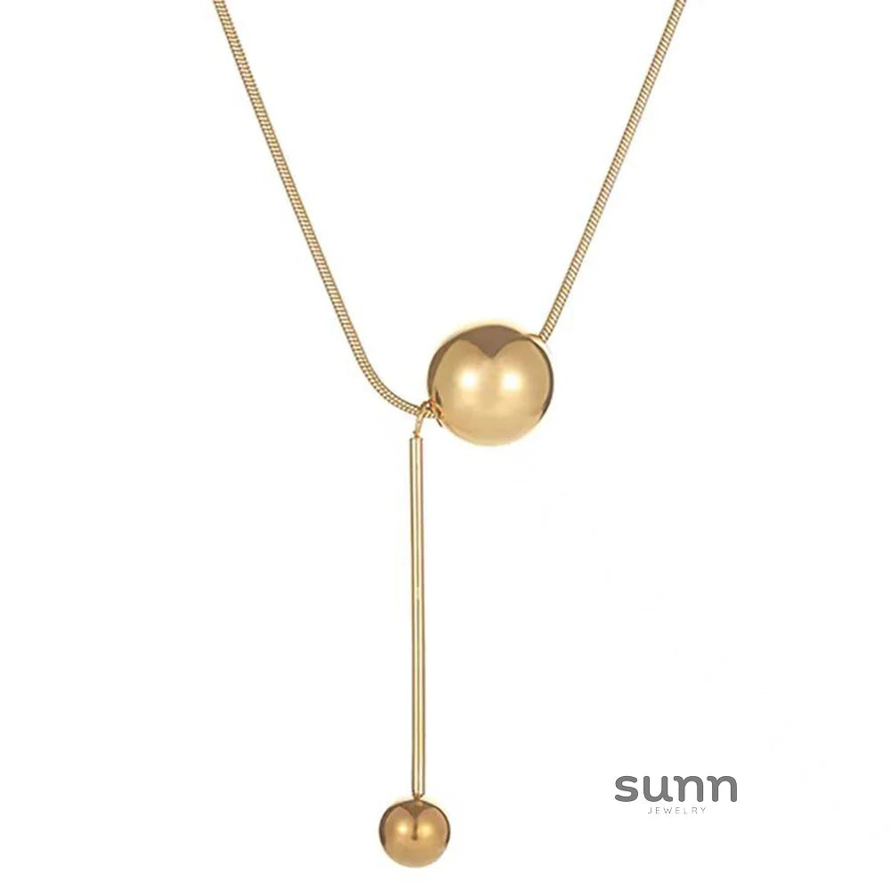 Graceyn Delicate Ball Necklace