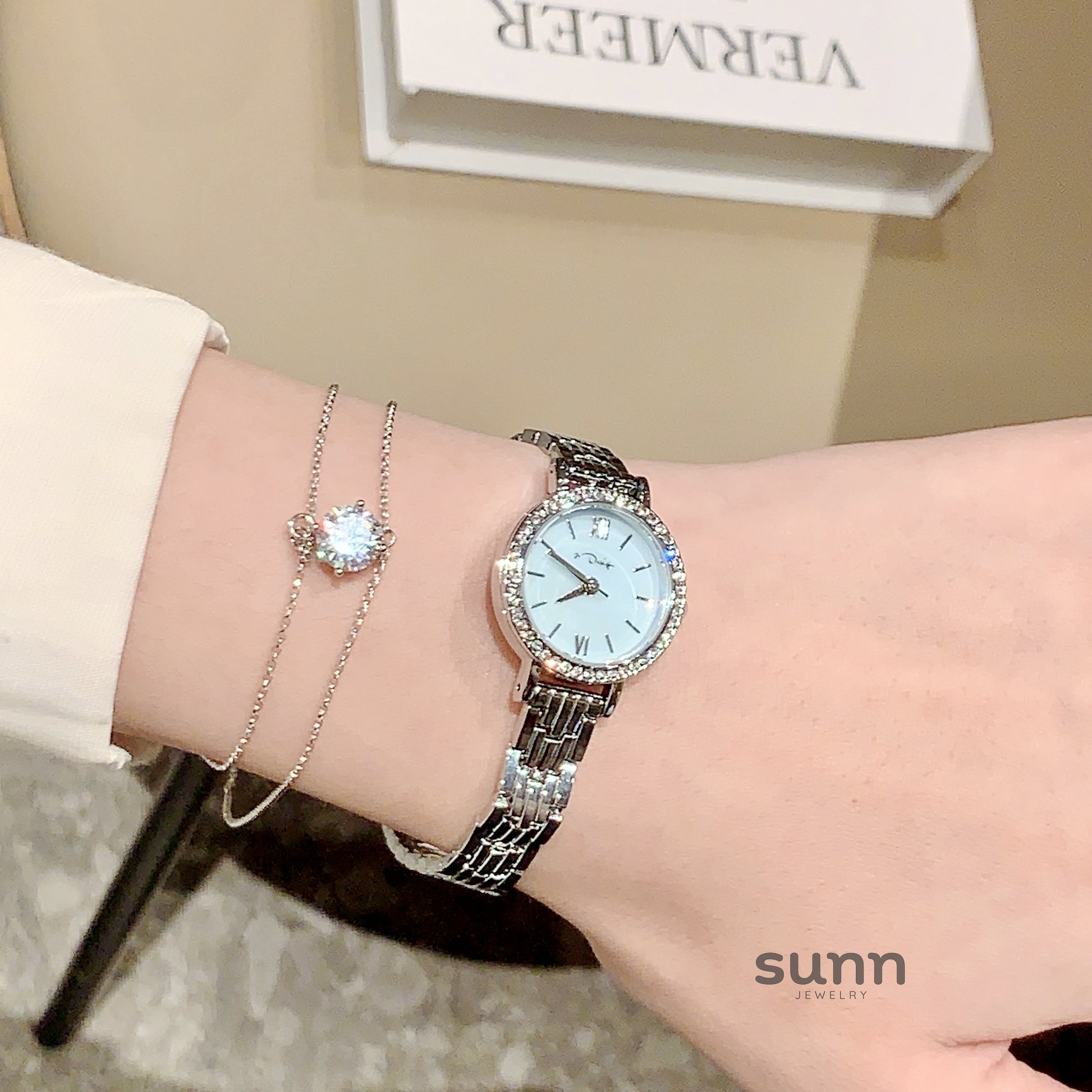 Graciella Mother-Of-Pearl Bracelet Watch [H2X46R6E]