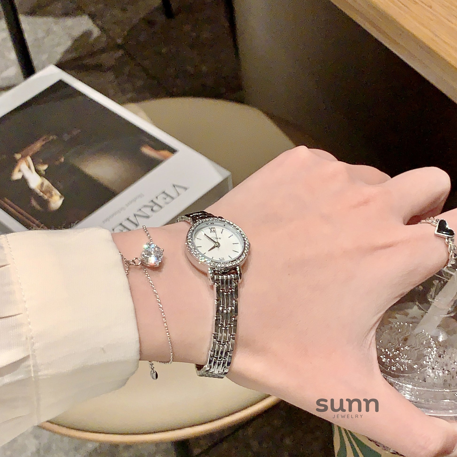 Graciella Mother-Of-Pearl Bracelet Watch [2QF43S1O]