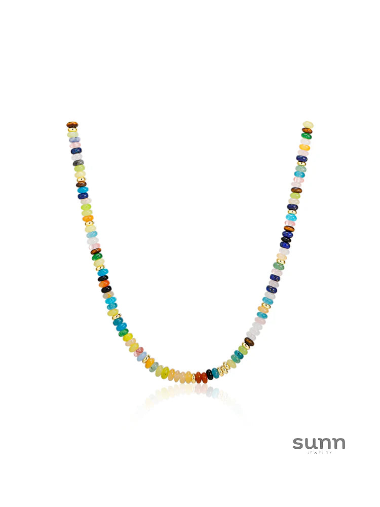 Gracy Rainbow Beaded Necklace