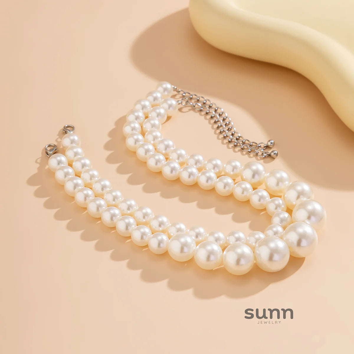 Grayce Layered Pearl Necklace Set