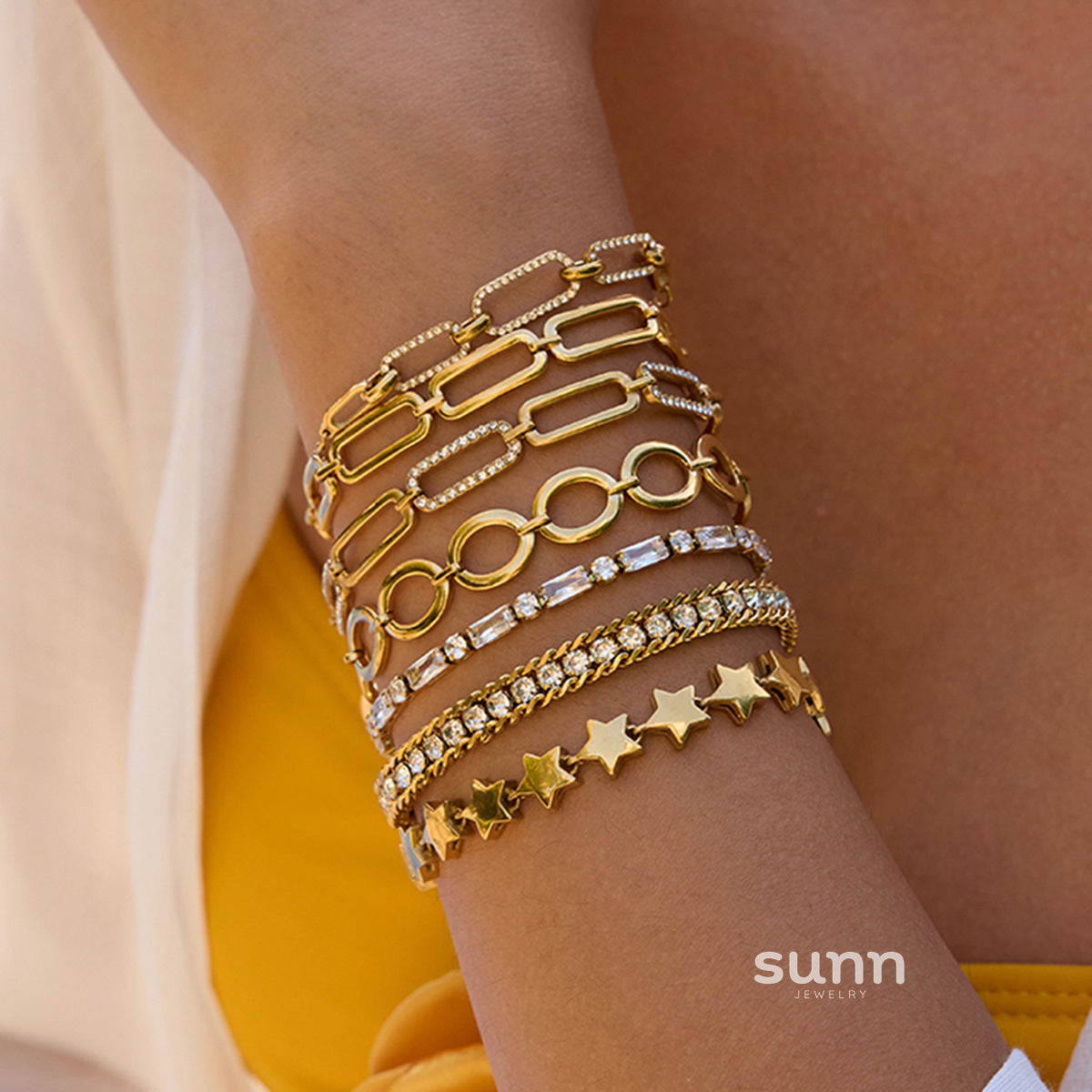 Graycen Stacked Star Bracelets [EFZDW909]