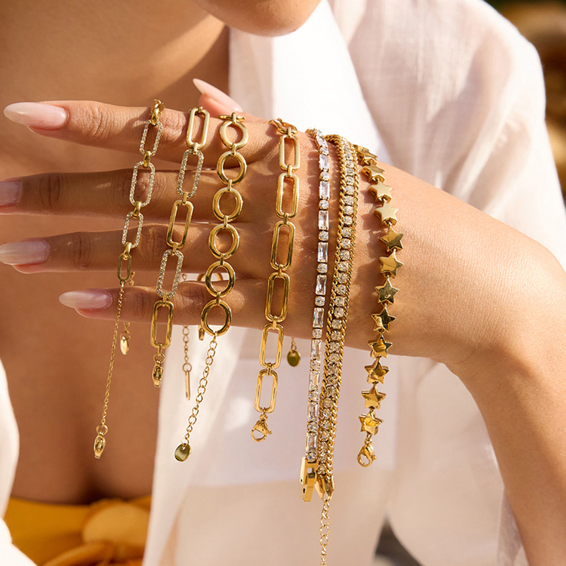 Graycen Stacked Star Bracelets [1T75C3VC]