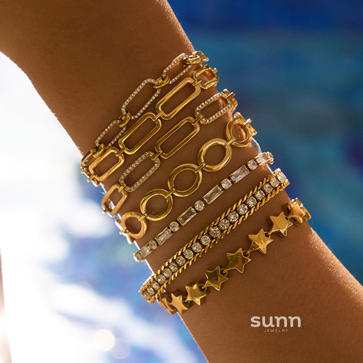 Graycen Stacked Star Bracelets [B7YPHLOK]