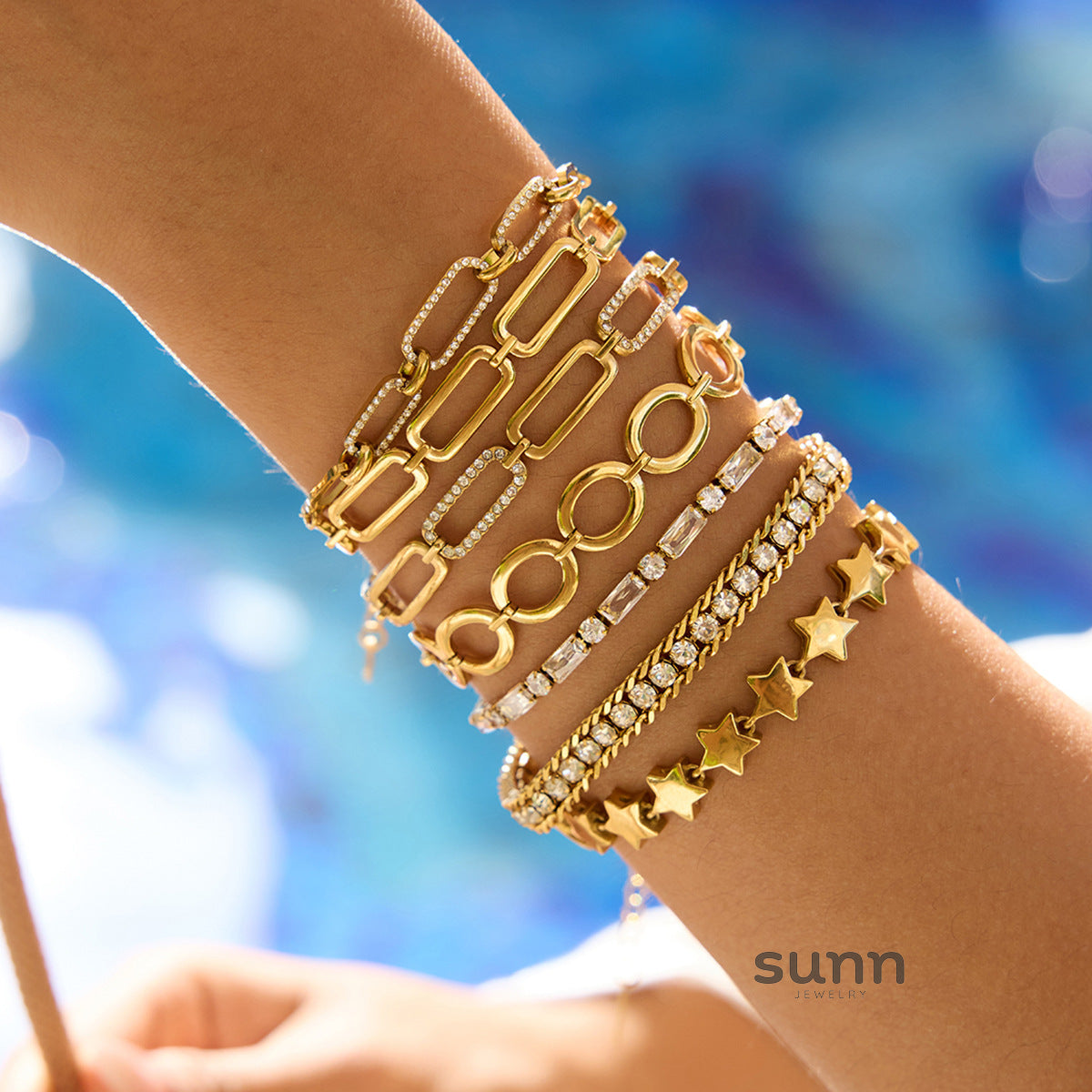 Graycen Stacked Star Bracelets [GSKHSO43]