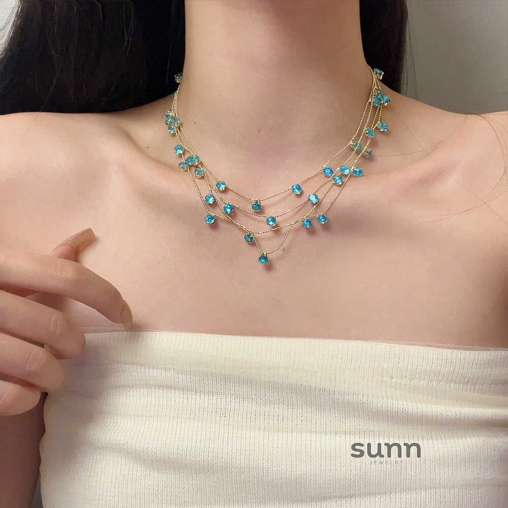Graysen Gypsophila Layered Necklace [YFYPK2DO]