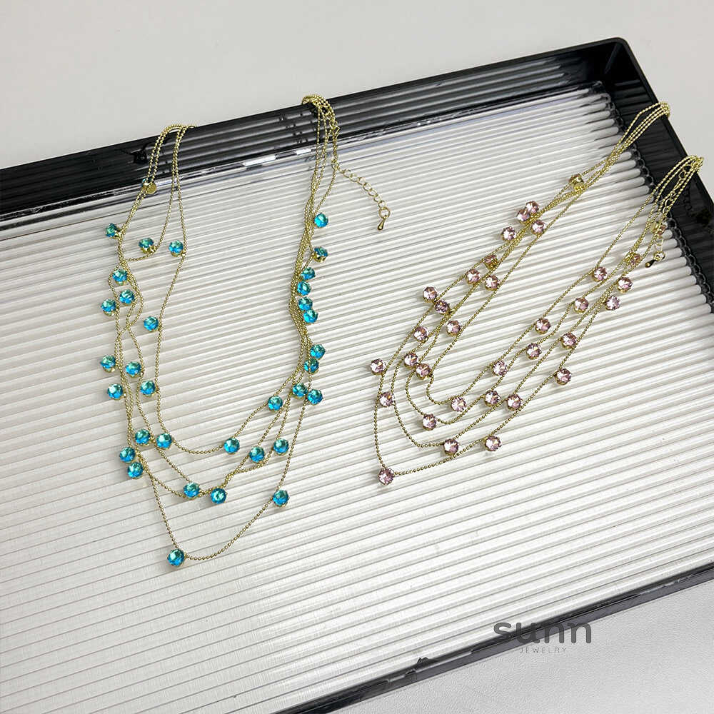 Graysen Gypsophila Layered Necklace [X97K9EFX]