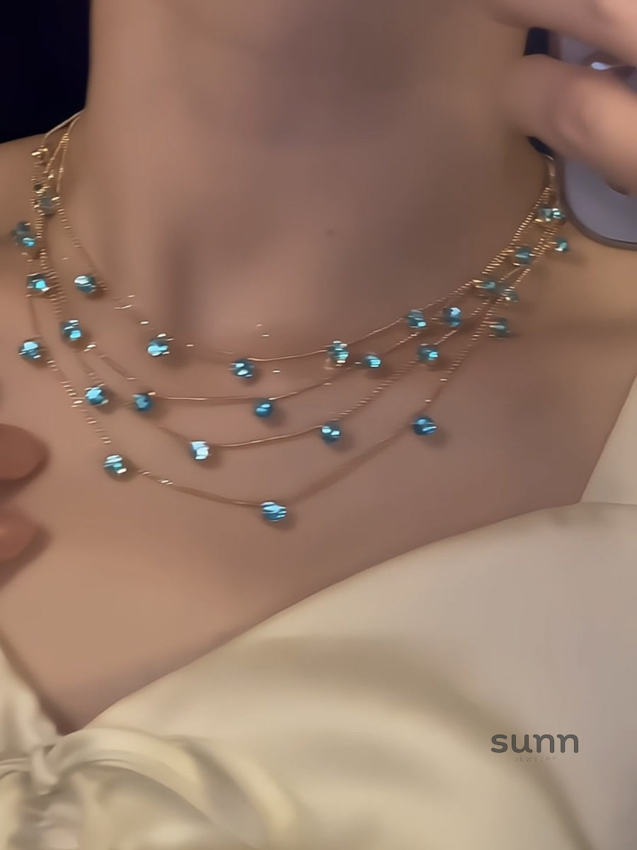 Graysen Gypsophila Layered Necklace [G7L0QWJ2]