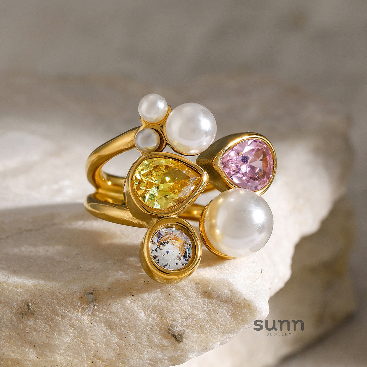 Grettel Irregular Pearl Open Ring [8V9HPYCJ]