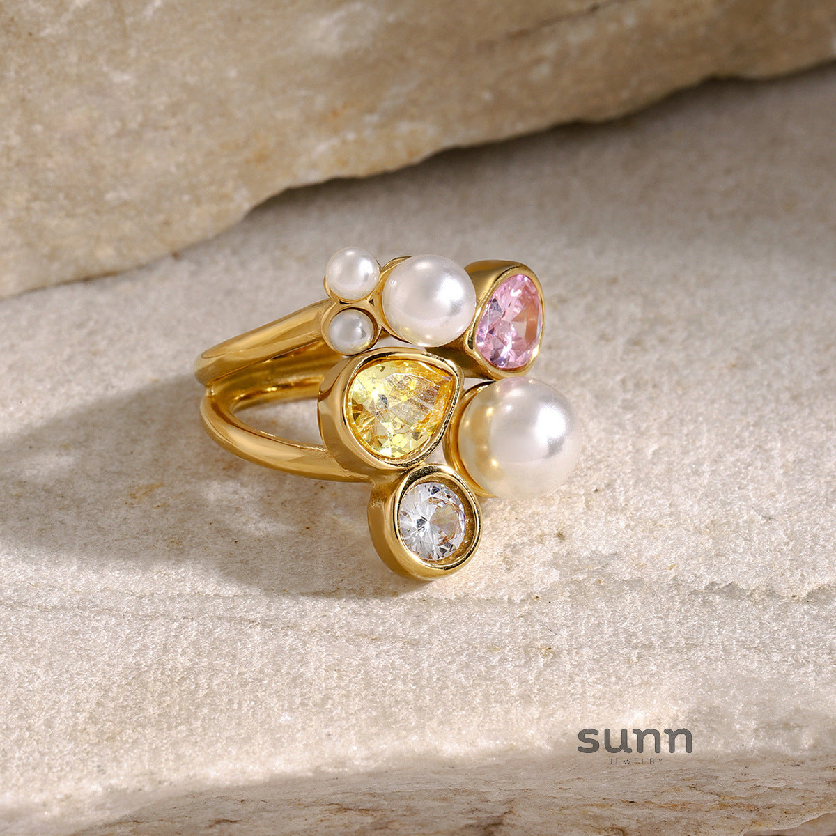 Grettel Irregular Pearl Open Ring [LJO41DAY]