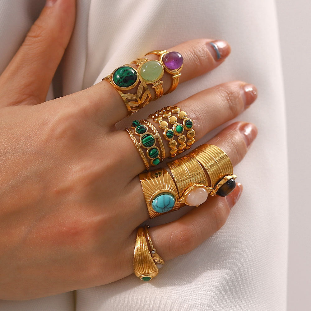 Grey Statement Gemstone Ring [BLJFGB4G]
