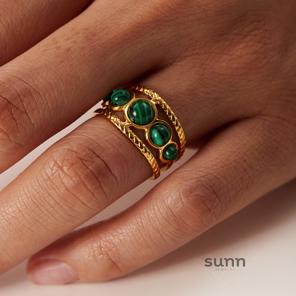 Grey Statement Gemstone Ring [J8T7HU2U]