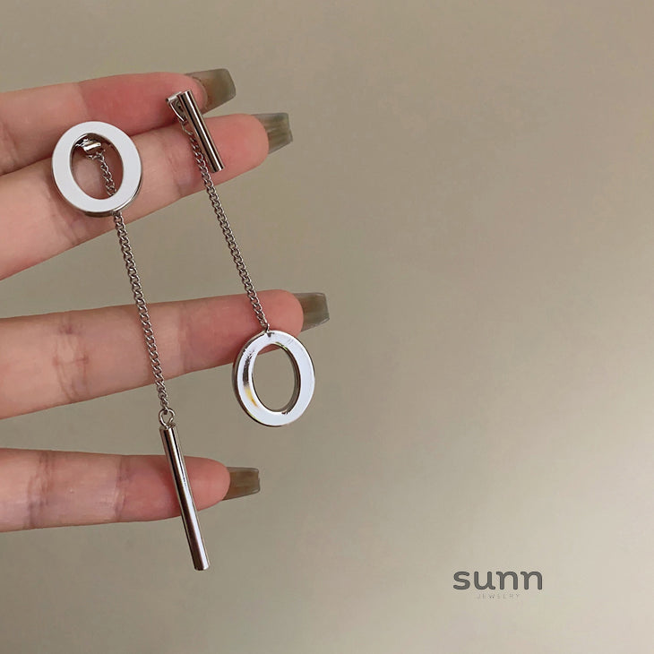 Gwen Asymmetric Geometric Earrings [HKR4HP66]